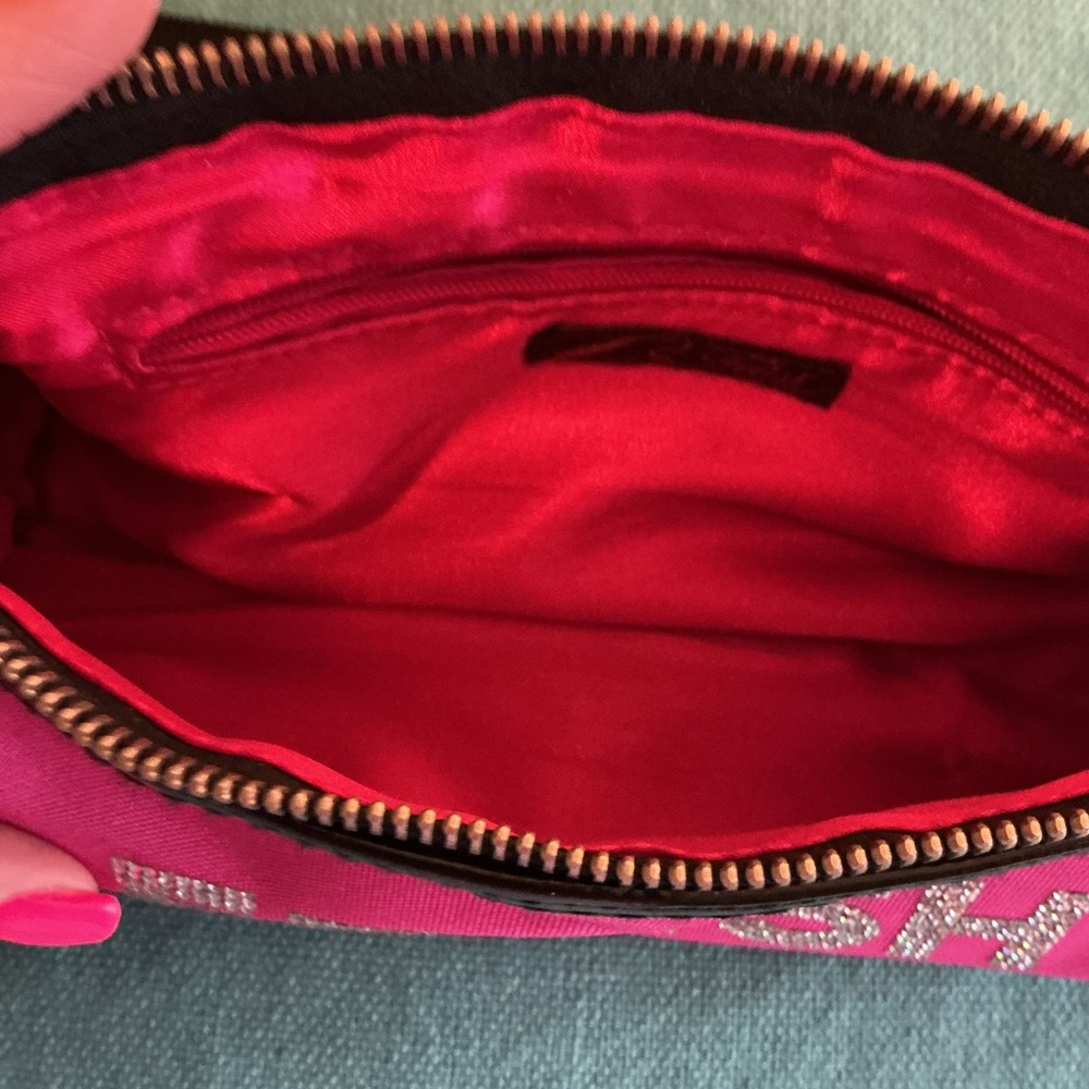 FETISH Vintage Y2K Hot Pink and Black Women's Bag with Rhinestones and Studs - Picture 3 of 9
